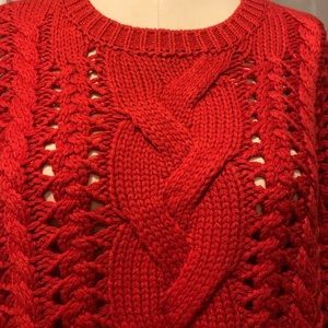 Burnt orange knit top/ sweater